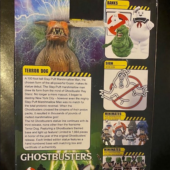 Signed Limited Edition Diamond Select 2012 Ghostbusters 7” TERROR DOG - Picture 2 of 5